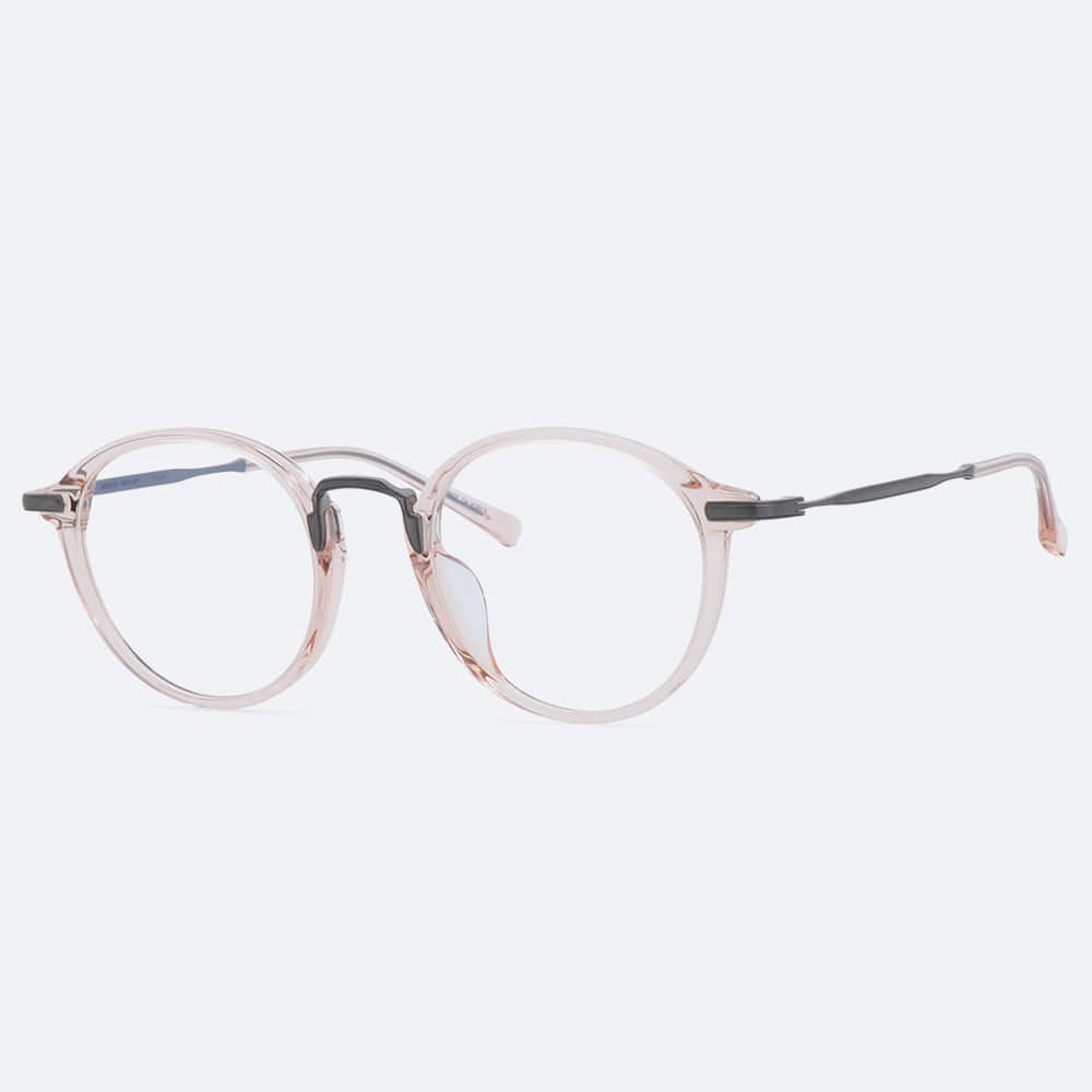 세컨아이즈-여자친구 엄지 안경 프로젝트프로덕트 SC23 C010BWG 투명 핑크 티타늄 안경테