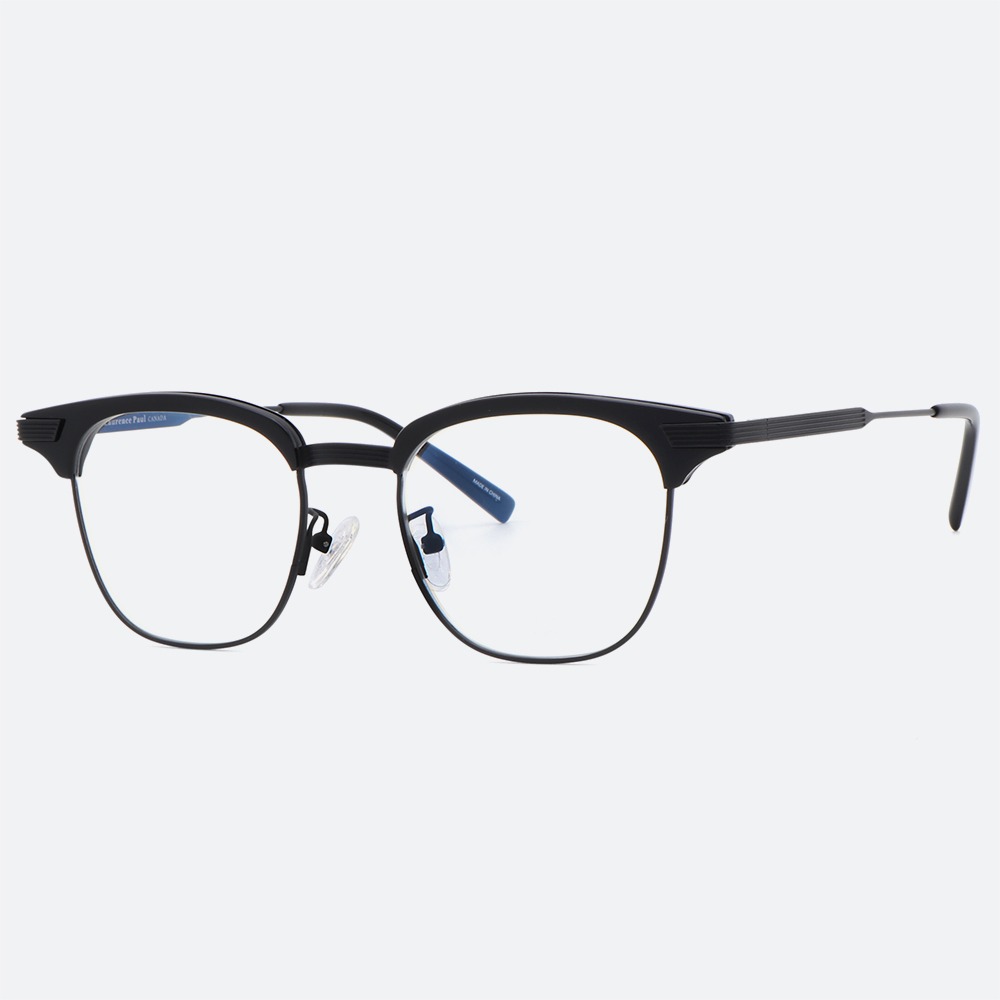세컨아이즈-성시경 안경 로렌스폴 딜러 DEALER C01 블랙 하금테 콤비 안경테