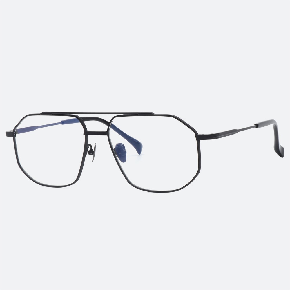세컨아이즈-나인우 안경 프로젝트프로덕트 FS14 CMBK 블랙 다각 투브릿지 안경테