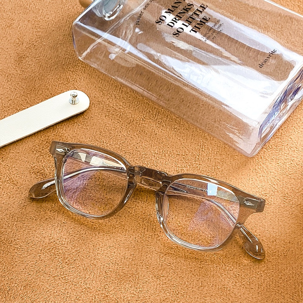 세컨아이즈-애쉬크로프트 긴즈버그 Ginsberg 45사이즈 C13 그레이 투명 뿔테 안경테