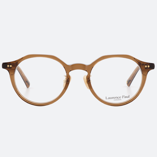 세컨아이즈-이찬원 안경 로렌스폴 쿠버3 COUVER3 C02  투명브라운 다각형 뿔테 안경테