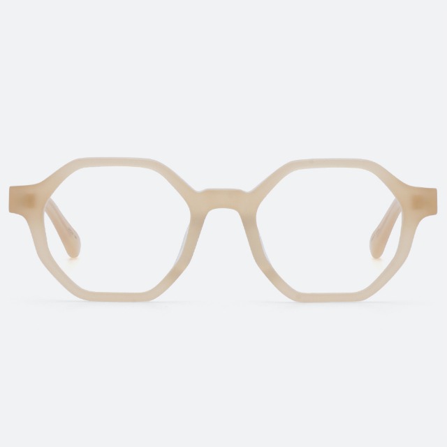 세컨아이즈-그라픽플라스틱 옥타곤 octagon ivory 다각형 뿔테 안경