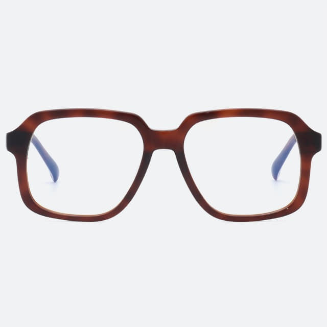 세컨아이즈-김나영 효민 안경 프로젝트프로덕트 FS22 C3 오버사이즈 브라운 뿔테 안경테