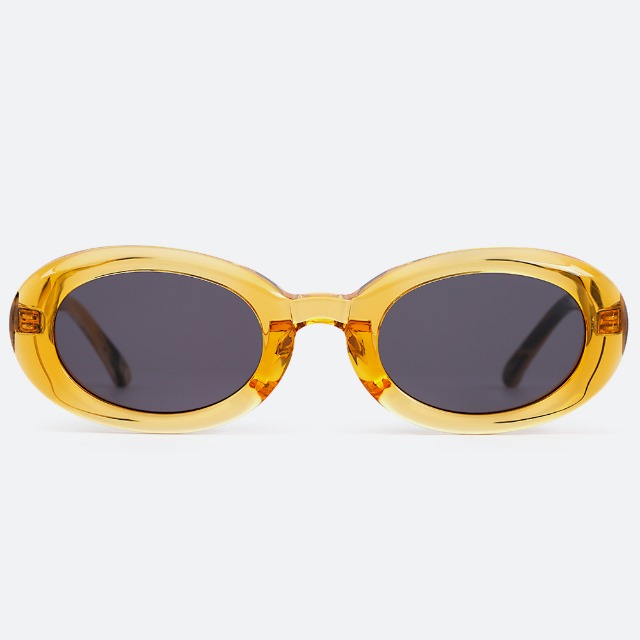세컨아이즈-오늘의 주우재 선글라스 프로젝트프로덕트 FS3 C07 투명 옐로우 라운드 뿔테 오벌 선글라스