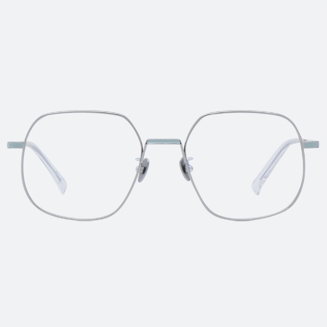 세컨아이즈-뉴진스 혜인 안경 프로젝트프로덕트 FS21 C6WG 오버사이즈 실버 티타늄 안경테